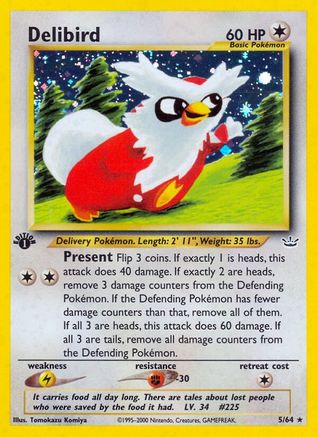 Delibird (5) [Neo Revelation] 1st Edition Holofoil - Deck Out Gaming