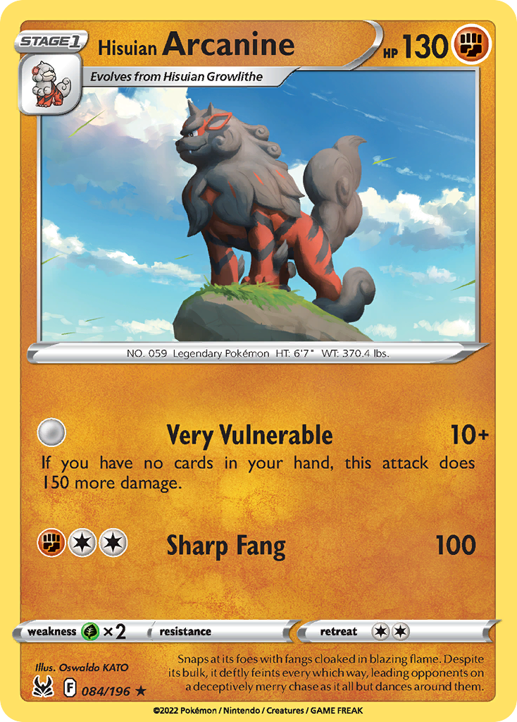 Hisuian Arcanine (084/196) [Sword & Shield: Lost Origin] - Deck Out Gaming