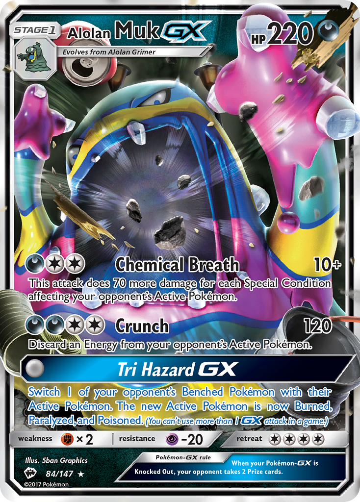 Alolan Muk GX (84) [SM - Burning Shadows] - Deck Out Gaming