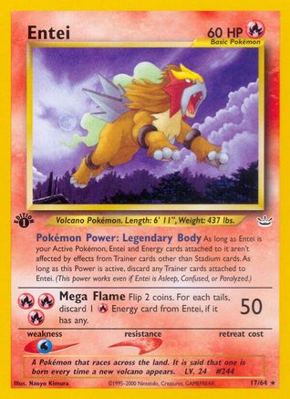 Entei (17) [Neo Revelation] 1st Edition - Deck Out Gaming