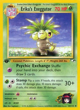 Erika's Exeggutor (44) [Gym Heroes] 1st Edition - Deck Out Gaming