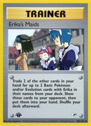 Erika's Maids (109) [Gym Heroes] 1st Edition - Deck Out Gaming