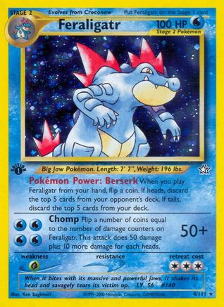 Feraligatr (4) [Neo Genesis] Unlimited Holofoil - Deck Out Gaming