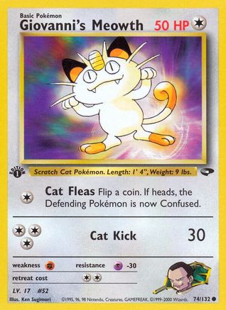 Giovanni's Meowth (74) [Gym Challenge] 1st Edition