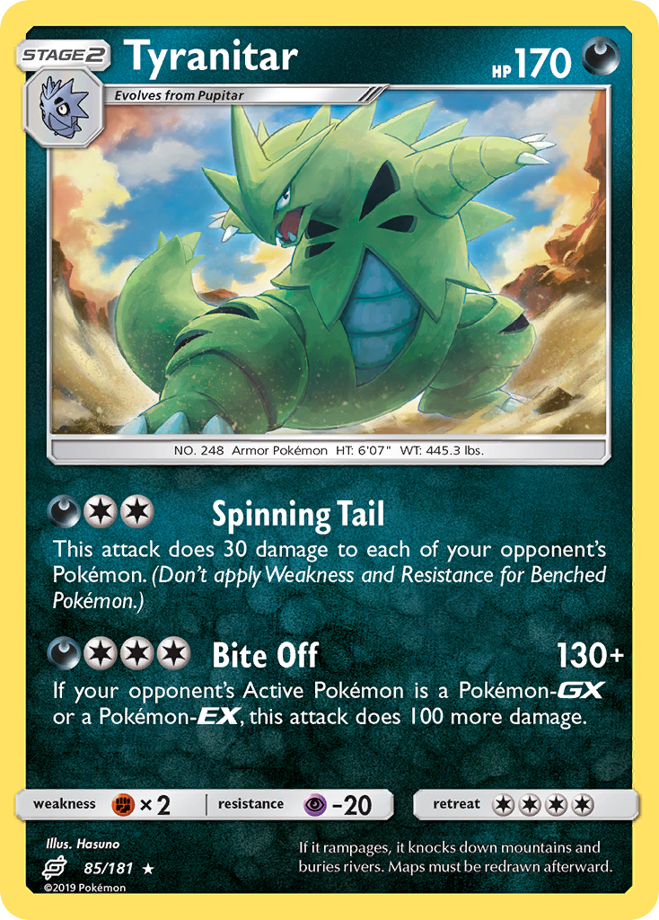 Tyranitar (85/181) [Sun & Moon: Team Up] Reverse Holofoil - Deck Out Gaming