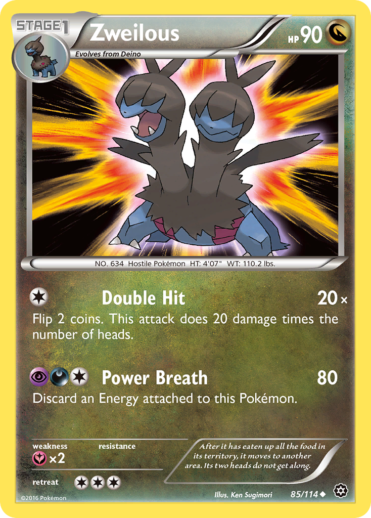 Zweilous (85/114) [XY: Steam Siege] Reverse Holofoil - Deck Out Gaming