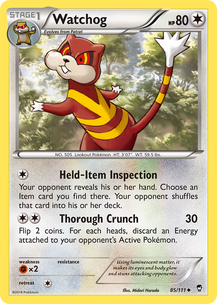 Watchog (85) [XY - Furious Fists] Reverse Holofoil - Deck Out Gaming