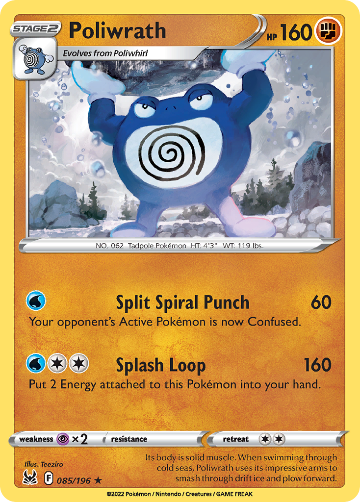 Poliwrath (085/196) [Sword & Shield: Lost Origin] Reverse Holofoil - Deck Out Gaming