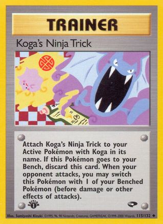 Koga's Ninja Trick (115) [Gym Challenge] 1st Edition - Deck Out Gaming