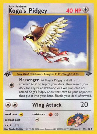 Koga's Pidgey (49) [Gym Challenge] 1st Edition