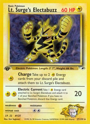 Lt. Surge's Electabuzz (27) [Gym Heroes] 1st Edition