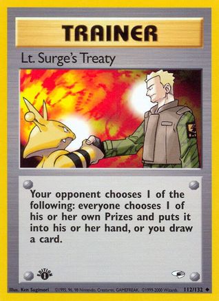 Lt. Surge's Treaty (112) [Gym Heroes] 1st Edition