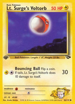 Lt. Surge's Voltorb (86) [Gym Challenge] 1st Edition - Deck Out Gaming