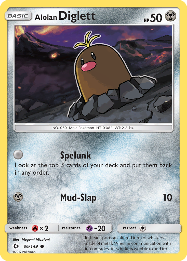 Alolan Diglett (86) [SM Base Set] Reverse Holofoil - Deck Out Gaming