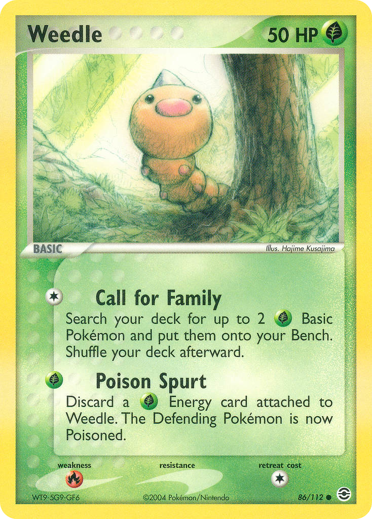 Weedle (86) [FireRed & LeafGreen] Reverse Holofoil - Deck Out Gaming