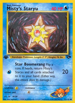 Misty's Staryu (92) [Gym Challenge] 1st Edition