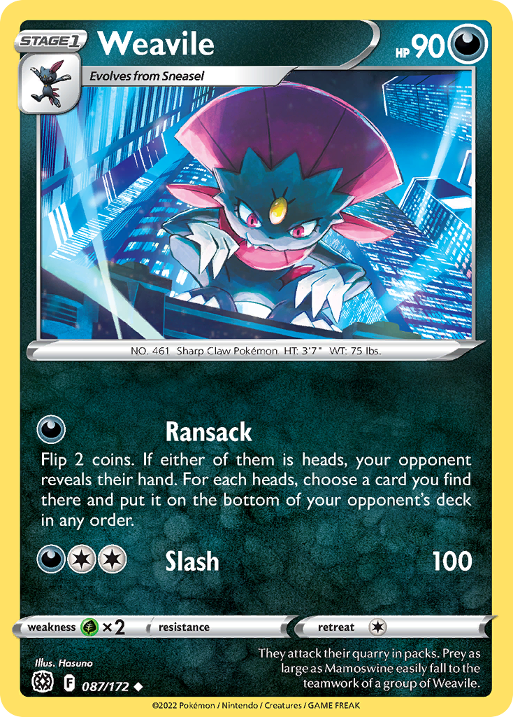 Weavile (087/172) [Sword & Shield: Brilliant Stars] - Deck Out Gaming