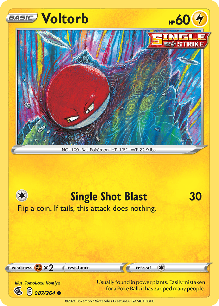 Voltorb (087/264) [Sword & Shield: Fusion Strike] Reverse Holofoil - Deck Out Gaming