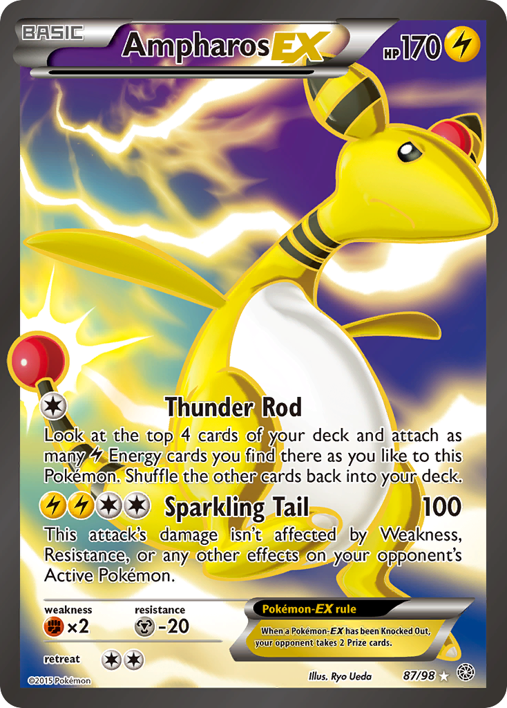 Ampharos EX (87 Full Art) (87) [XY - Ancient Origins] - Deck Out Gaming