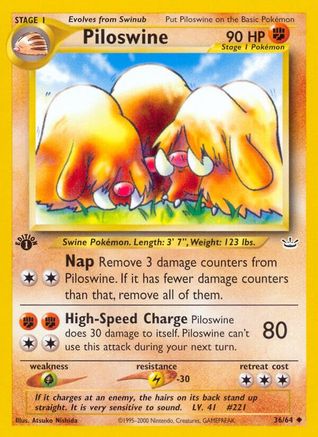 Piloswine (36) [Neo Revelation] 1st Edition - Deck Out Gaming