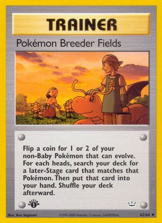 Pokémon Breeder Fields (62) [Neo Revelation] 1st Edition - Deck Out Gaming