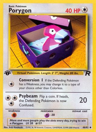 Porygon (48) [Team Rocket] 1st Edition