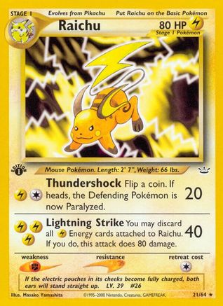 Raichu (21) [Neo Revelation] Unlimited - Deck Out Gaming