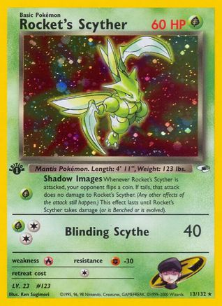 Rocket's Scyther (13) [Gym Heroes] 1st Edition Holofoil - Deck Out Gaming