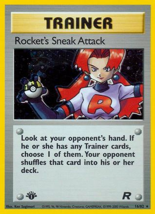 Rocket's Sneak Attack (16) [Team Rocket] 1st Edition Holofoil