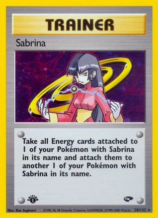 Sabrina (20) [Gym Challenge] 1st Edition Holofoil