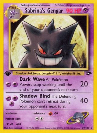 Sabrina's Gengar (29) [Gym Challenge] 1st Edition - Deck Out Gaming