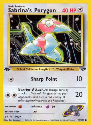 Sabrina's Porygon (98) [Gym Challenge] 1st Edition - Deck Out Gaming