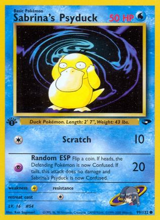 Sabrina's Psyduck (99) [Gym Challenge] 1st Edition