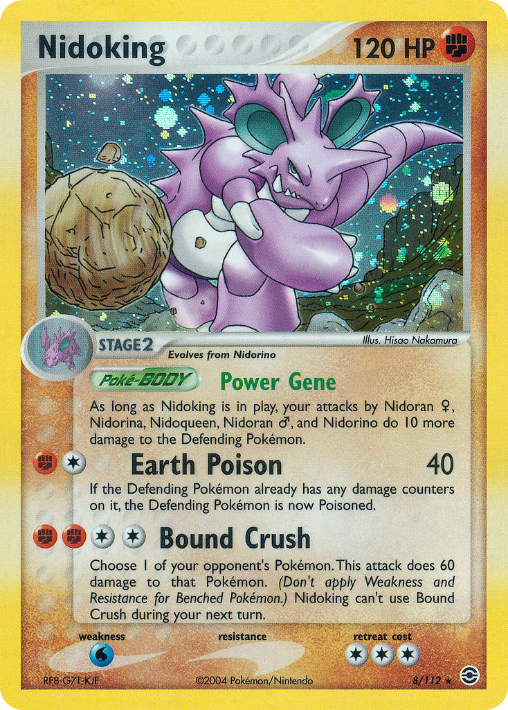 Nidoking (8) [FireRed & LeafGreen] Reverse Holofoil