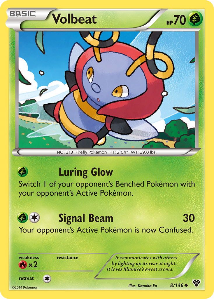 Volbeat (8) [XY Base Set] Reverse Holofoil - Deck Out Gaming