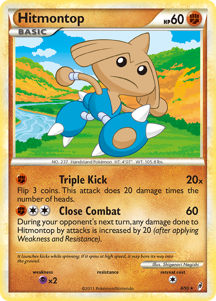 Hitmontop (8) [Call of Legends] Reverse Holofoil - Deck Out Gaming