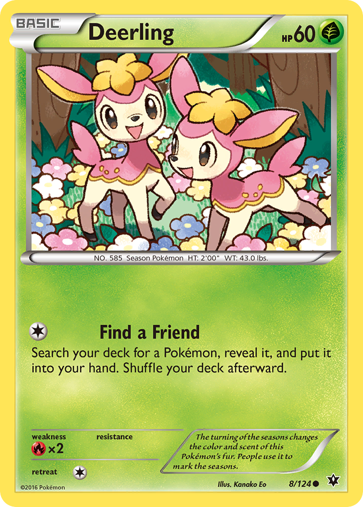 Deerling (8) [XY - Fates Collide] - Deck Out Gaming