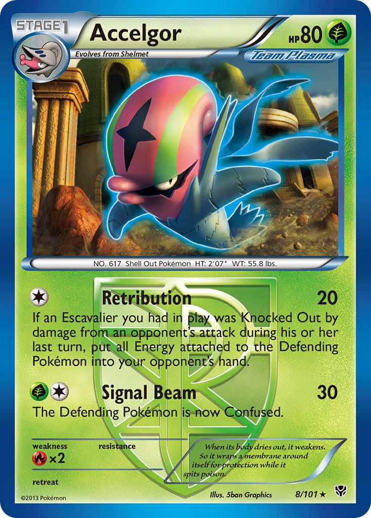 Accelgor (Team Plasma) (8) [Plasma Blast] Reverse Holofoil - Deck Out Gaming