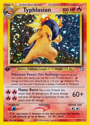 Typhlosion (17) [Neo Genesis] 1st Edition Holofoil - Deck Out Gaming