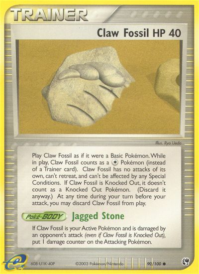 Claw Fossil (90) [Sandstorm] Reverse Holofoil