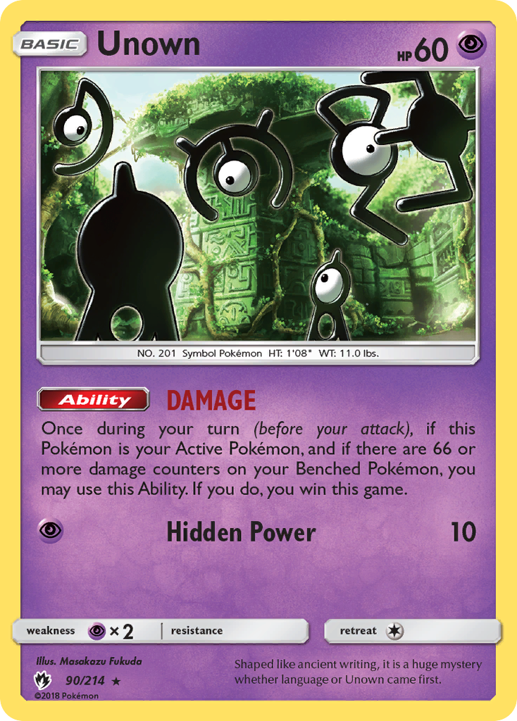 Unown (90) (90) [SM - Lost Thunder] Reverse Holofoil - Deck Out Gaming