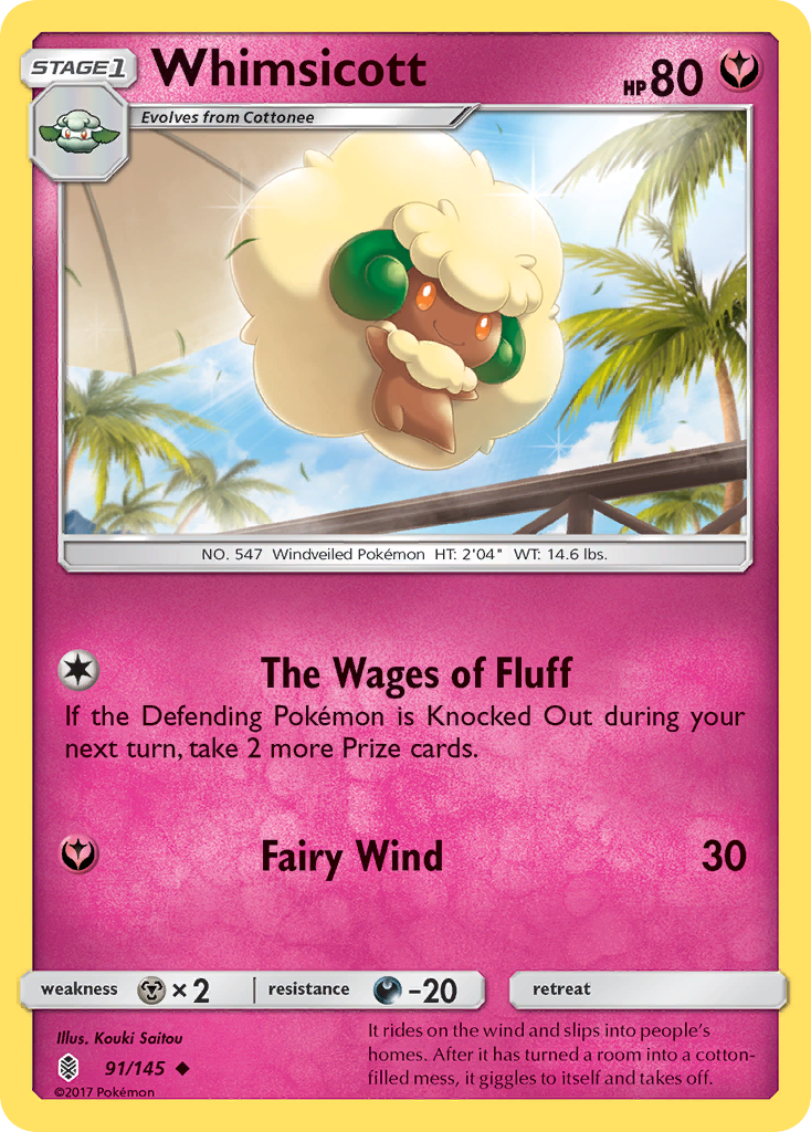 Whimsicott (91) [SM - Guardians Rising] Reverse Holofoil - Deck Out Gaming