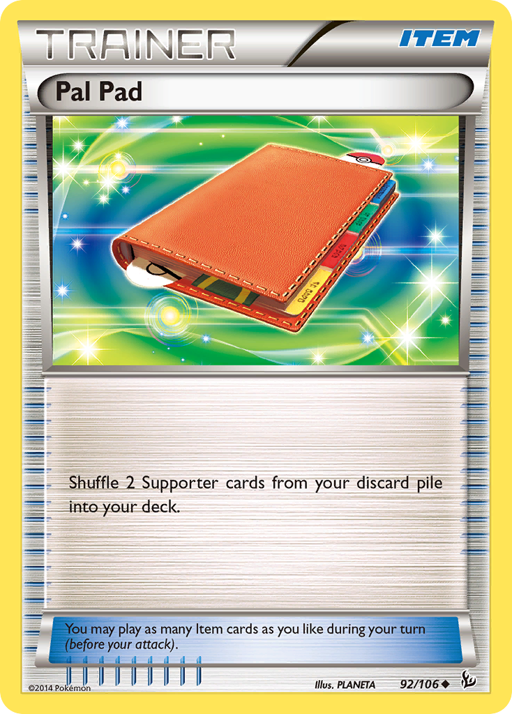 Pal Pad (92) [XY - Flashfire] Reverse Holofoil - Deck Out Gaming