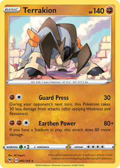 Terrakion [SWSH04: Vivid Voltage] Reverse Holofoil - Deck Out Gaming