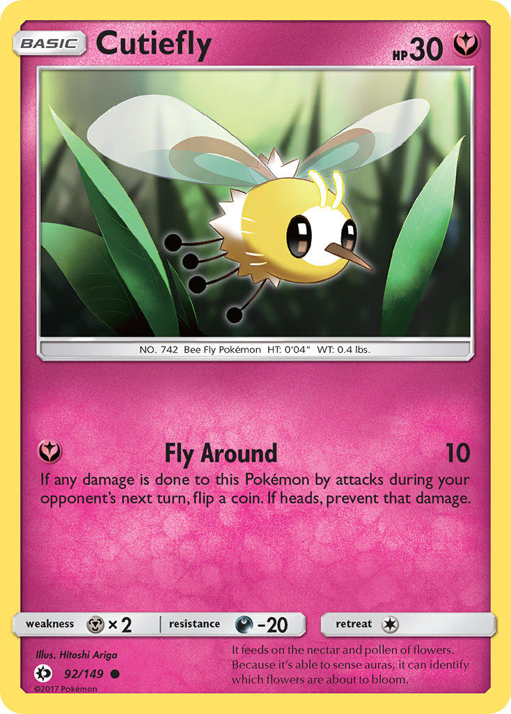 Cutiefly (92) [SM Base Set] Reverse Holofoil - Deck Out Gaming