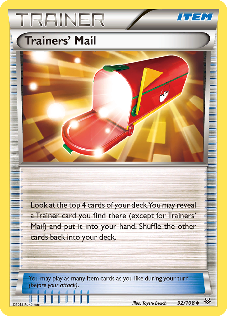 Trainers' Mail (92) [XY - Roaring Skies] Reverse Holofoil - Deck Out Gaming