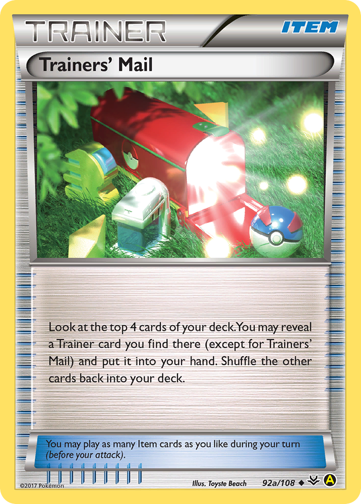 Trainers' Mail (Non-Holo) - 92a/108 [Alternate Art Promos]