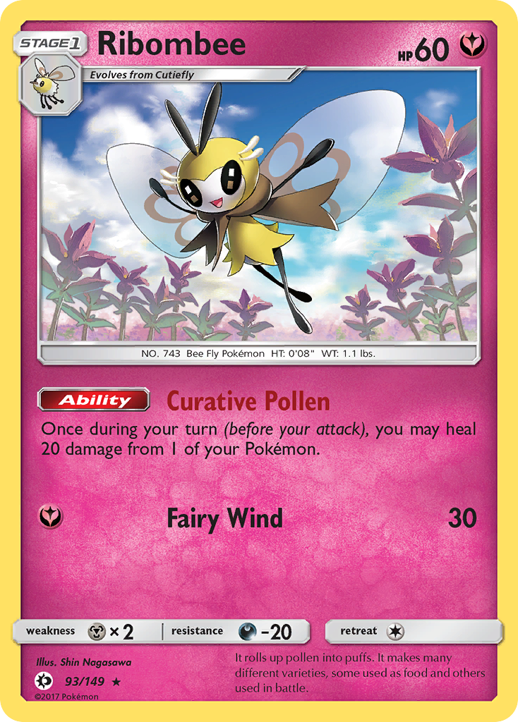 Ribombee (93) [SM Base Set] Reverse Holofoil - Deck Out Gaming