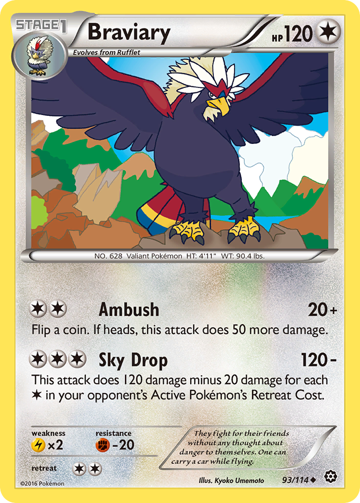 Braviary (93/114) [XY: Steam Siege] - Deck Out Gaming