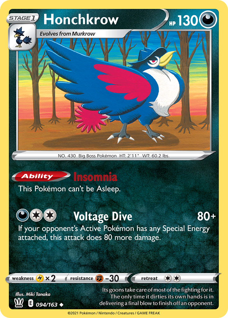 Honchkrow [SWSH05: Battle Styles] Reverse Holofoil - Deck Out Gaming